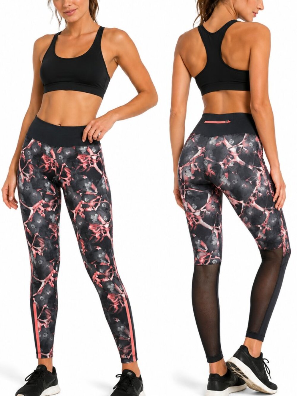 Mondetta Pink Floral Leggings SMALL